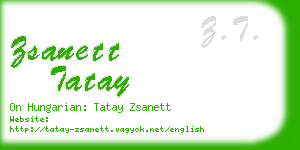 zsanett tatay business card
